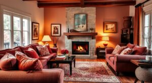 relaxing cozy living room inspiration with neutral tones