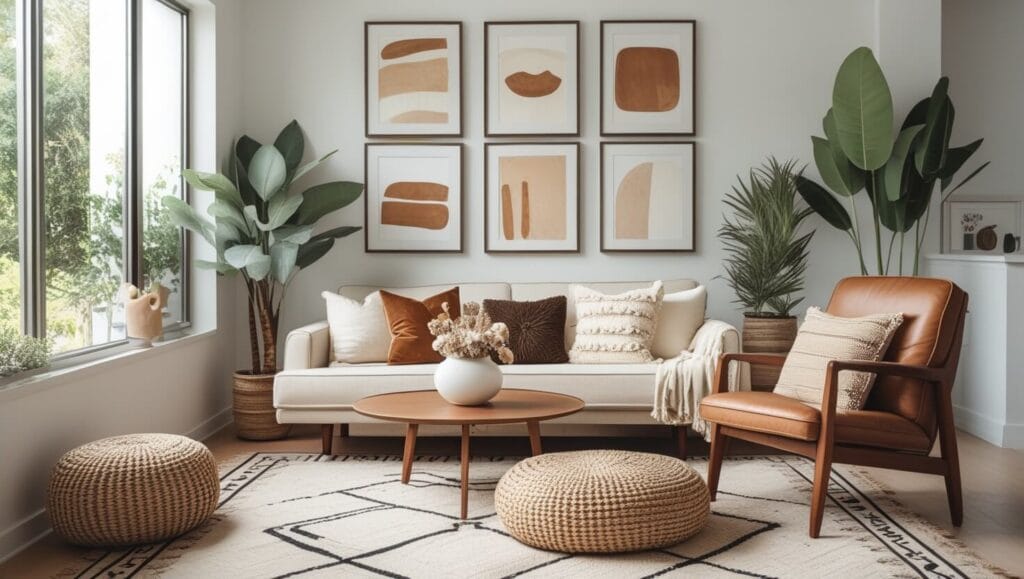 Modern small living room design with clean layout and neutral tones