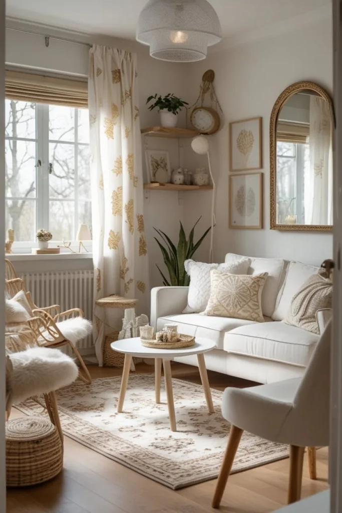 Minimalist living room with clean layout and simple decor