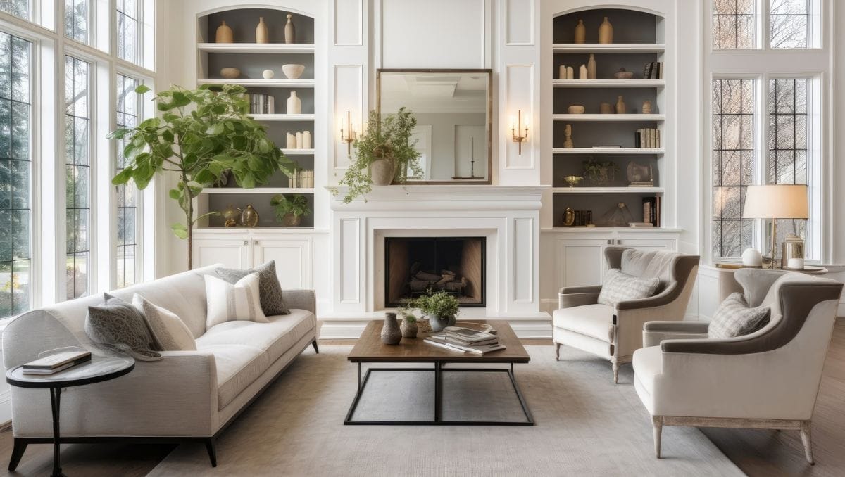 furniture arrangement tips for small spaces in a bright modern living room