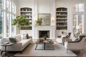 furniture arrangement tips for small spaces in a bright modern living room