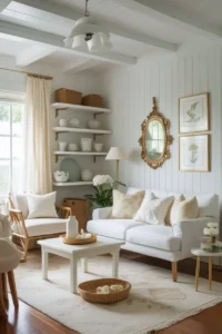 Furniture with exposed legs creating an open feel in a small living room