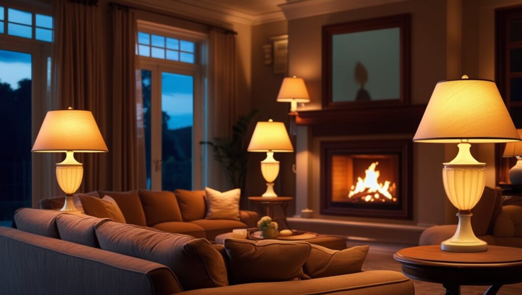 Simple cozy living room with clean lines and calming colors