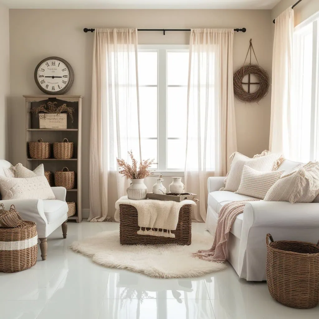 Space-saving furniture setup in a cozy small living room