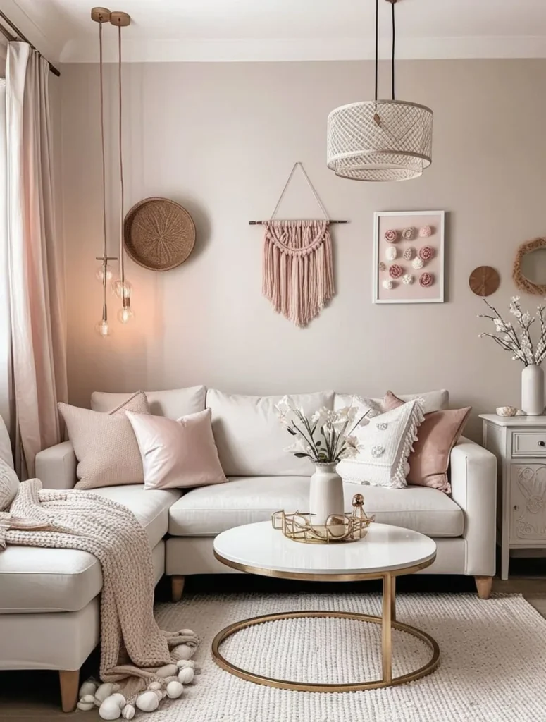 Modern small living room layout with sectional sofa and rug