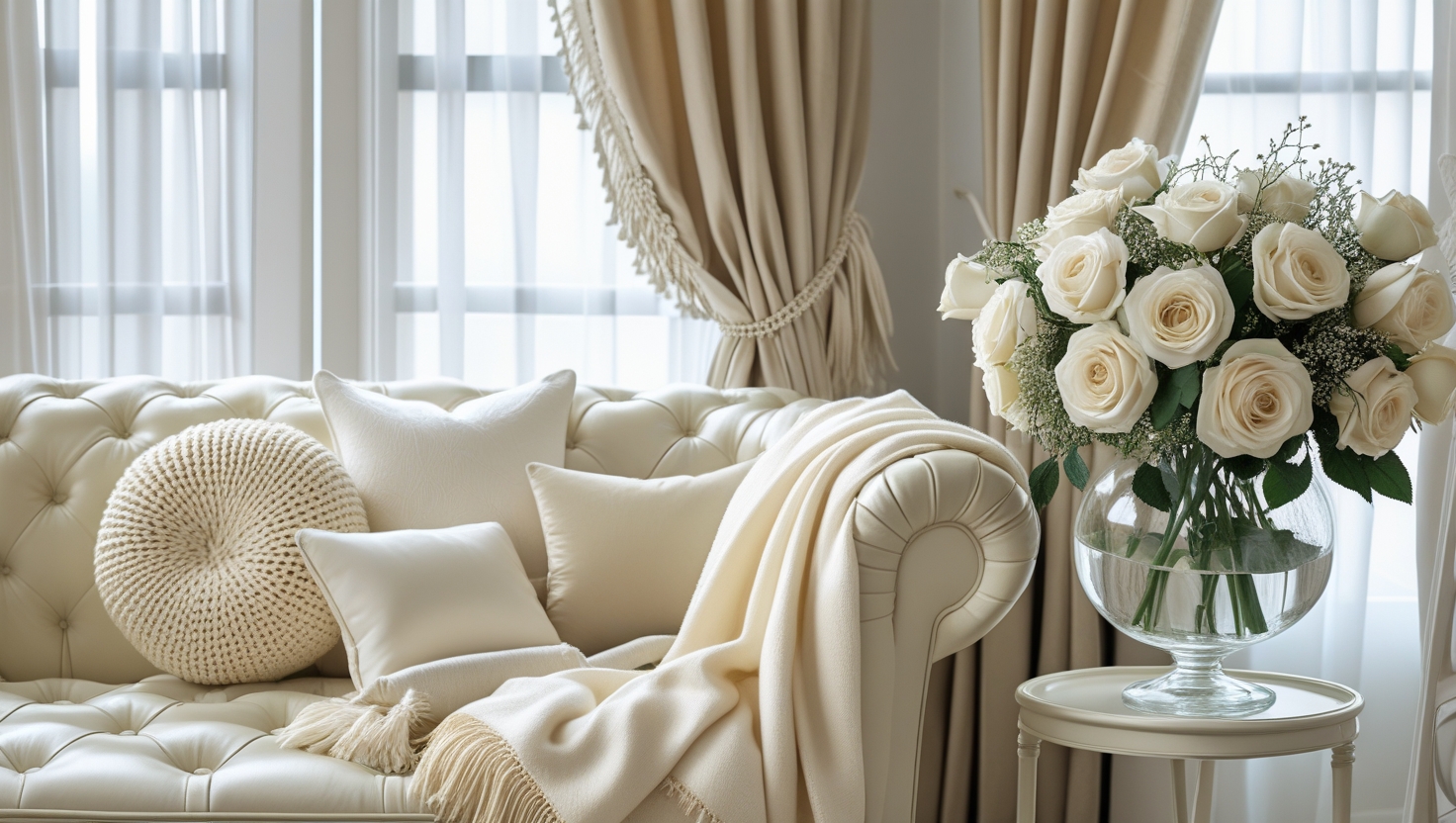 Cozy summer living room textures: breathable linen, rustic jute, and organic rattan