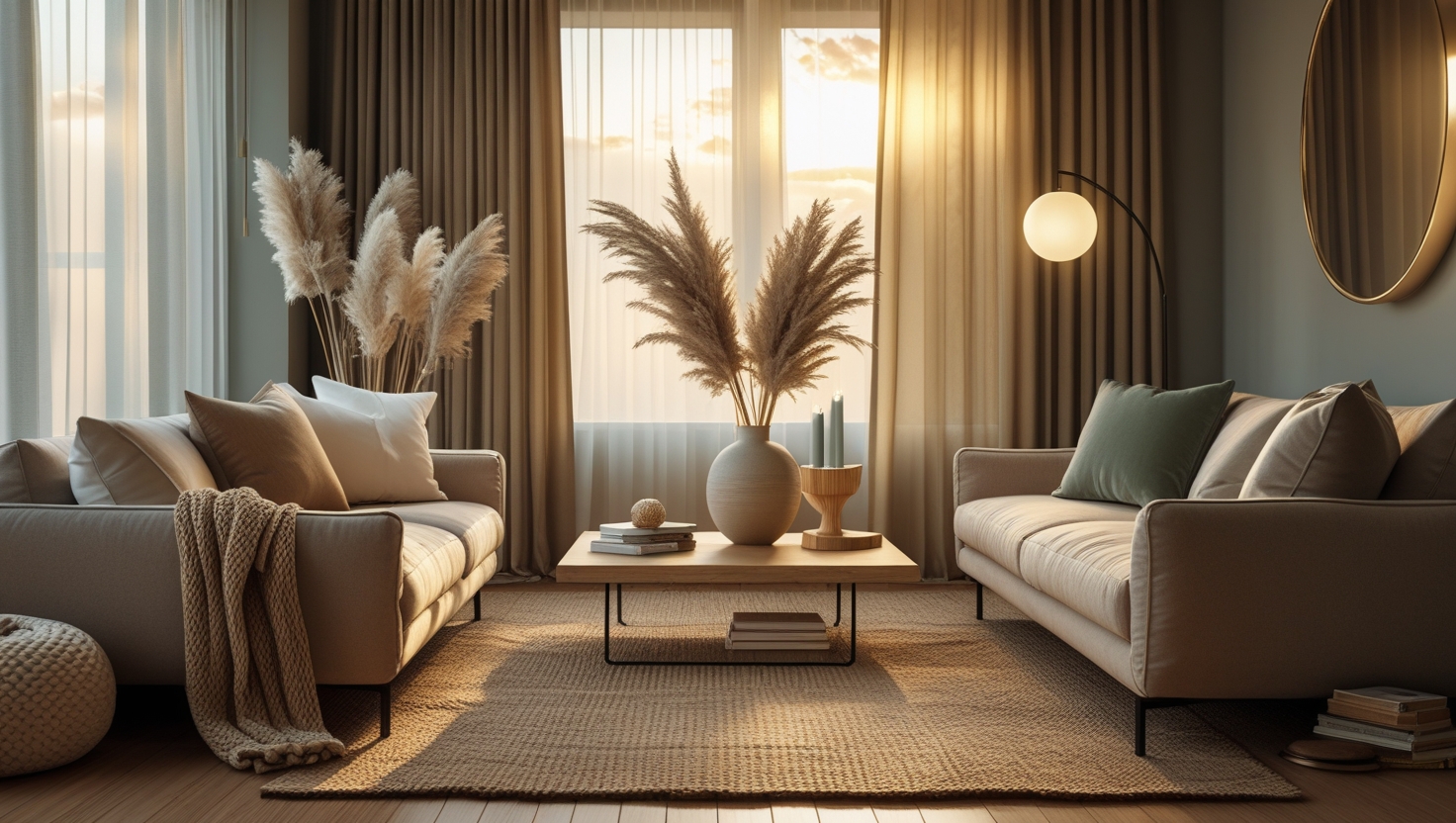 Warm LED bulb glowing in cozy lighting setup