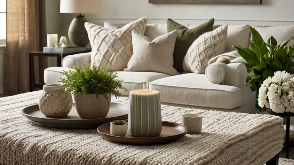 Layered couch pillow arrangements for depth and cozy texture