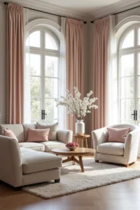 layered curtains combining sheer and blackout panels