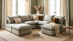 Reclining corner sofa for small living room design
