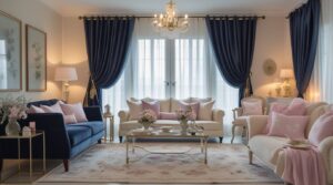 Modern blackout curtains living room ideas with cozy and elegant design