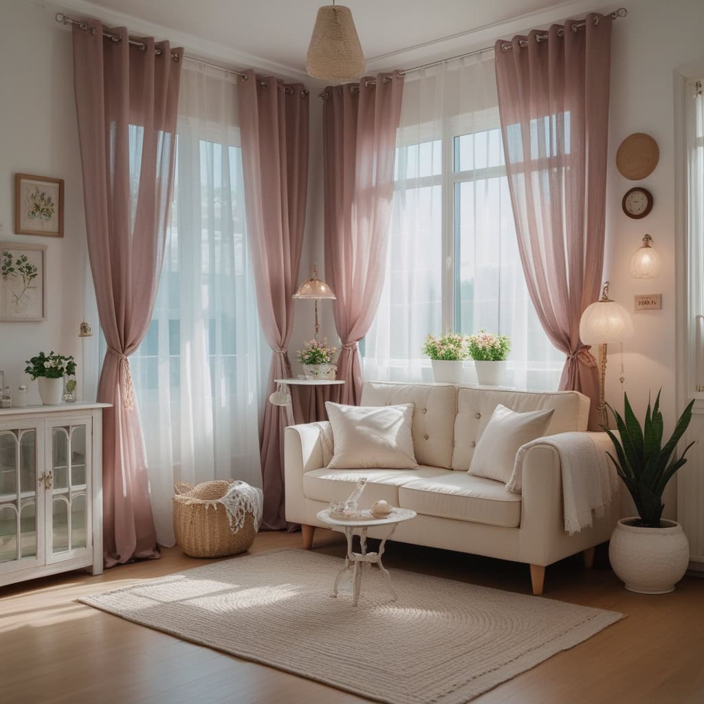 Woven wood shades for natural window treatment in small space