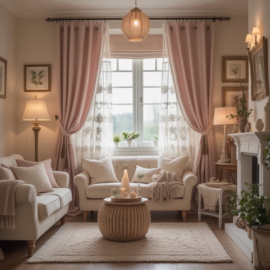 Blackout curtains for cozy and stylish window treatment ideas for small living room