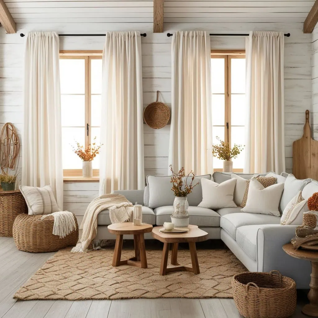 Budget-friendly rustic living room makeover using reclaimed wood furniture