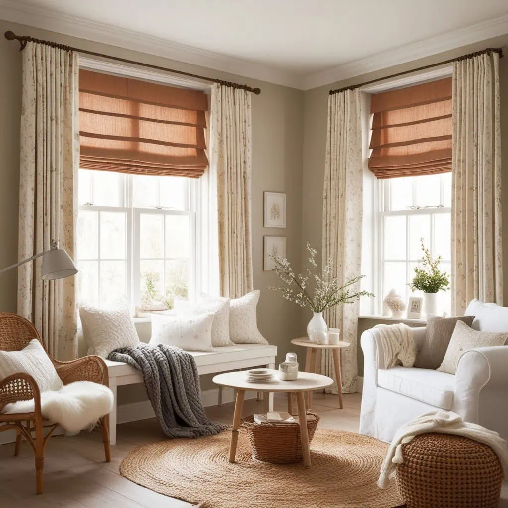 Winter window treatment styling ideas for small living rooms to enhance warmth and decor