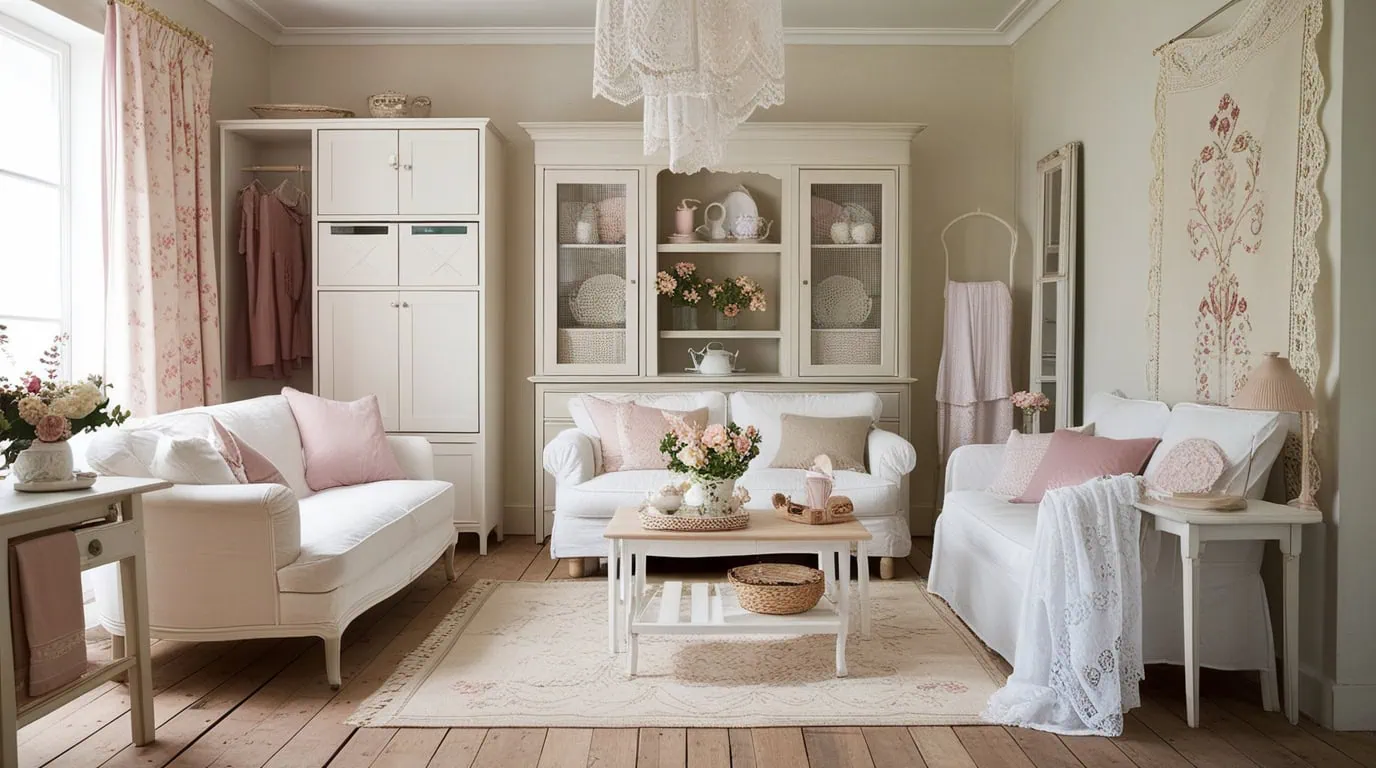 Cozy small living room with carefully arranged furniture and space-saving ideas