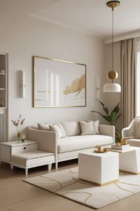 storage ottoman used as a coffee table with hidden storage