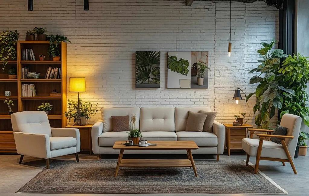 Compact loveseat sofa for a small living room