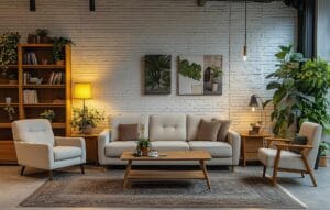 Compact loveseat sofa for a small living room