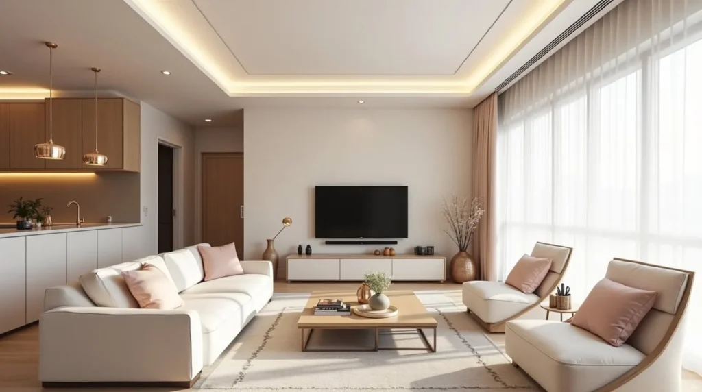 Affordable loveseat sofa for small apartment with simple modern design