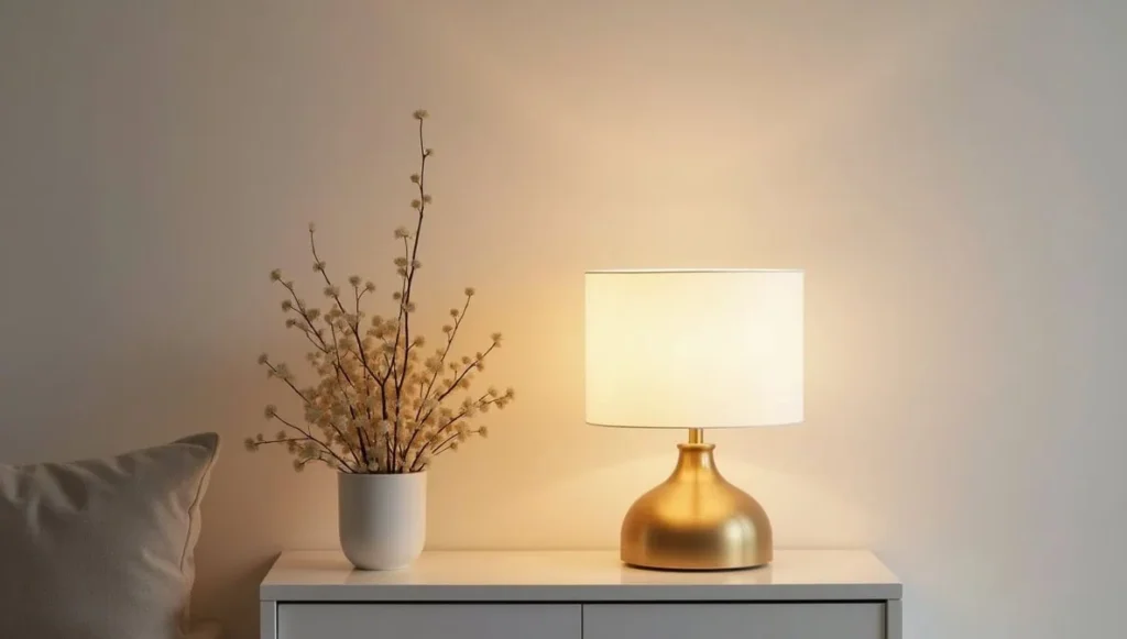 Elegant glass base table lamp for small living room stylish home decor idea