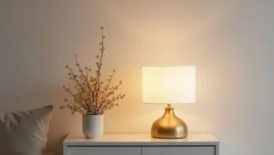 Elegant glass base table lamp for small living room stylish home decor idea