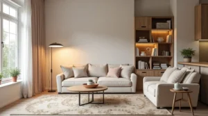 warm white lighting creating a cozy and inviting living room