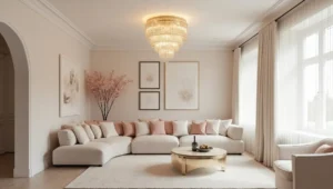 Low-profile LED ceiling light for a low-ceiling living room
