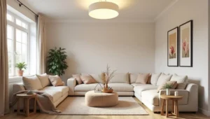 Minimalist flush mount ceiling light for modern living rooms